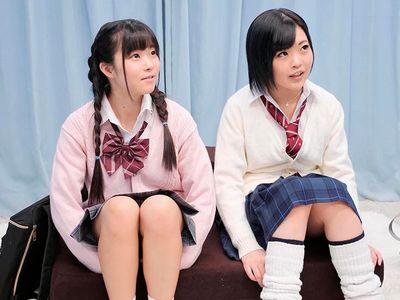 【マジックミラー】下着モニターでナンパした可愛い制服美少女jk2人組！おっぱいもみもみマッサージからエロ4P乱交セックス！
