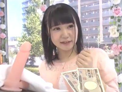 【マジックミラー】童顔ロリ美少女JDがディルドオナニーで絶頂イキすれば賞金GET企画⁉我慢できずにハメるエロエロセックス‼