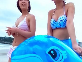 ビキニ乳えっろぉ～～～～♪ほっそいくせして美巨乳な素人女の子がMM号？！「おちんぽ頂戴♡♡」天然セクシーギャルに生姦なｗ