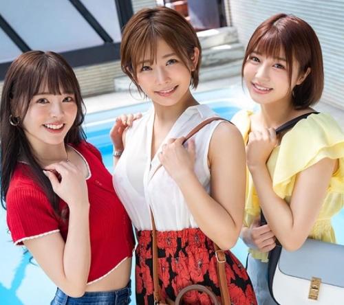 『私もヤリたーい♥』SODが誇る人気女優３名が一本のチンポに群がる？痴女的なハーレム４Pがエロ過ぎでした！！