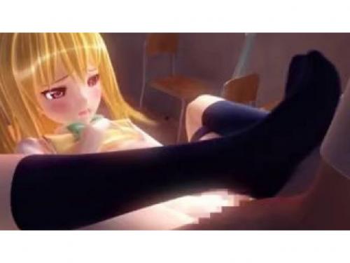 「とらぶる」金色の闇！金髪美少女のイチャラブ中出し3Dアニメ【スライム 制服 フェラ 貧乳 足コキ 脚 JK 3DCG】