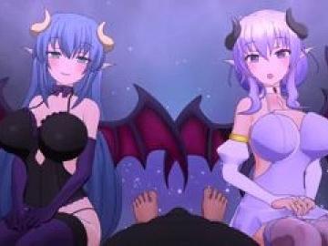 【新作】サキュバス2人による洗脳オナニーサポート！【3Dエロアニメ】