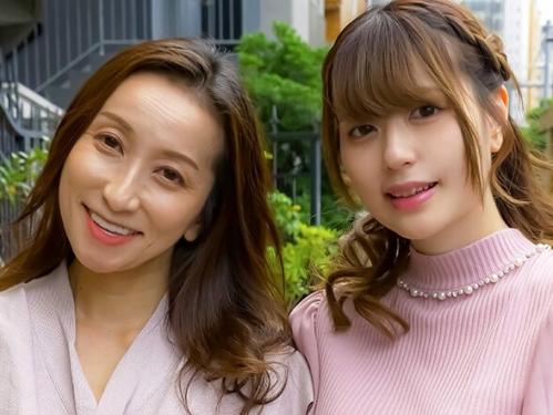 【母娘ナンパ】親友のように仲が良い親子2人組をホテル連れ込み！家族の前で醜態晒すハーレム3Pで痙攣絶頂する五十路母親と娘