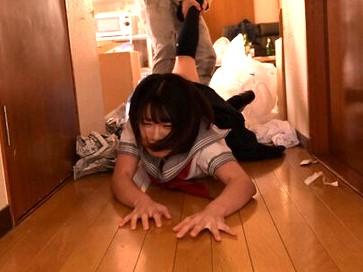 【JKレイプ】母子家庭育ちの女子高生が隣家の絶倫おじさんに攫われて監禁レイプ！首絞めや喉奥イラマから無理やり犯すエロ陵辱強姦