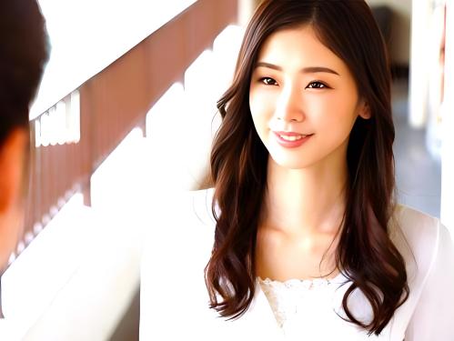 ＜人妻NTR＞清楚なスレンダー美人人妻は隣に住む学生を誘惑してベロチューからチチチューとエロ行為で満足させる【小松杏】