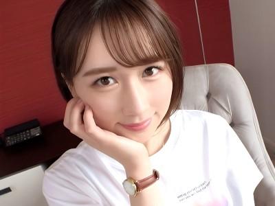 【美少女OL】『この顔で喘ぎ声エロいｗ』パイパン美巨乳ピンク乳首ギャルがホテル窓際露出立ちバック騎乗位♥素人ナンパ企画