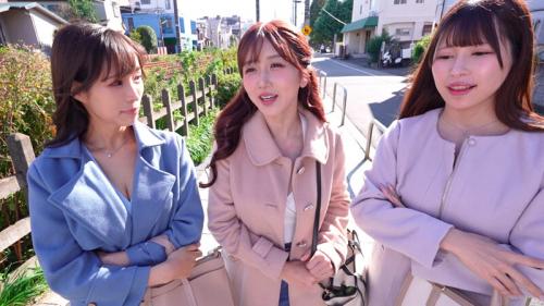 【人妻×痴女】三人のお母様方が子供を送り届けて絶倫男を沼らせるフェラチオハーレム