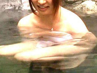 ＜温泉ミッション！＞「恥ずかしよ…♡」スタイル抜群ボイン美少女！温泉で乱交sexシチャウゾ！！！