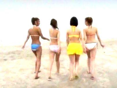 ＜逆ナンパ！＞【誰かいないかね…♡？】海でビキニ女子が逆ナンパ！ミラー号でハーレム状態にシテクレチャウ！