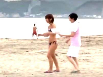 ≪シロウト企画！！≫【え？何ですか？】海でこえかけたショートカットビキニ女子！ＭＭ号でやっちゃうぞ！！！