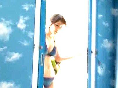 ≪素人ナンパ企画！≫【こんにちは！】海でゲットしたビキニ女子！企画でチェリー君優しく筆おろし(無料エロ動画)