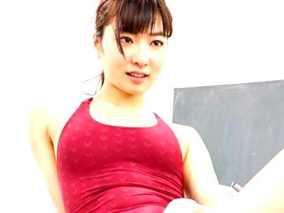≪水着先生！≫【ほらほら…】アイドル顔の滅茶苦茶可愛い先生！競泳水着でずらしハメしてっゾ！！！