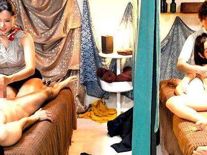＜エステ！＞「ケツが・・・エッロ！」隣で大好きな彼女がNTR！そして自分も・・・お姉さんの凄テクでフル勃起確定に・・・