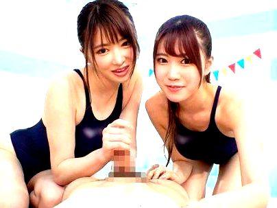 ＜競泳水着！＞爆乳・・・先輩コンビエッロ！水着姿の美女コンビ！おいらのペニスをフル勃起確定にしちゃう(アダルト動画)