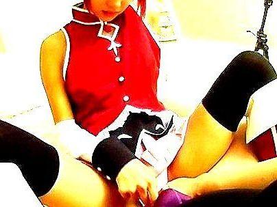 ＜コスプレ！＞「今や引退した女優の・・・」赤髪スタイル抜群ボイン美女！コスプレｓｅｘシチャウゾ(無料エロ動画)