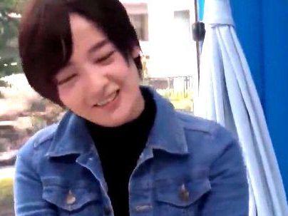 ＜マジックミラー号＞「初めてなの…♡？！」10代ショートカットの可愛い女子！童貞とだまされてヤラレタ！！！