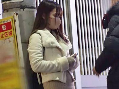 【素人】「中はダメ♥」立ちんぼ初心者！スレンダーなのに巨乳のS級お姉さん！言いなり美女にアナルまで舐めさせハメまくり！