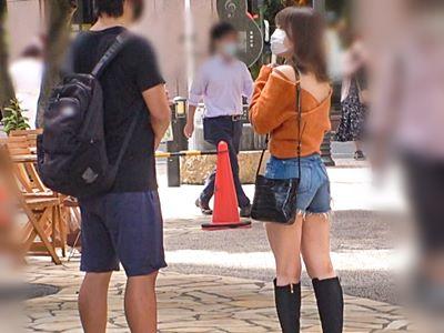 ＜素人ナンパ＞色白でスレンダー美脚！主観フェラがエロい肉食エロ可愛いギャルをガンガン突きまくり！！【企画】