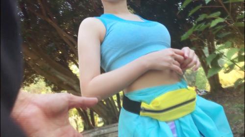【かのん/20歳】おっぱい揺らしながら走るランナー女子に声を掛け可愛いピンク乳首を責めまくる！