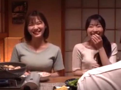 【素人ナンパ】2人組のOLさんをゲットしてヤリ部屋にお持ち帰り！それぞれヤリまくりながら最後は全員集まって中出し大乱交