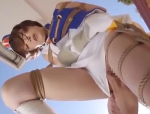 縄でがっつりしばられてしまい顔射パコされる美少女