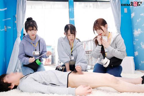 SOD女子社員がHな現場研修！マジックミラー号でドキドキ男性器調査♡勃起しちゃったので責任取って挿入しますw