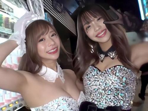 [素人ナンパ]顔面最強！渋谷で見つけたギャルコンビをホテル連れ込み『どっちに挿入れる？♡』乱交&ハーレムセックス！