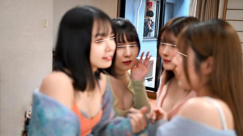 【巨乳JD×ハーレム】向かい部屋の女の子4人組に誘われ部屋に行ってみたらチンポがバグるぐらい連続セックス！