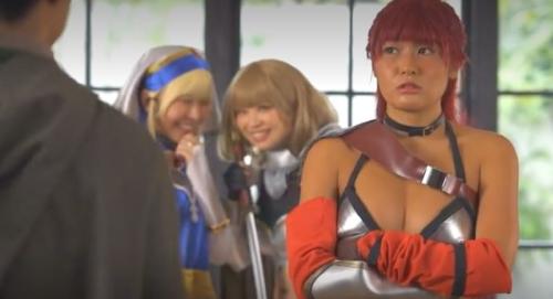 『花柳杏奈・柏木こなつ・三岳ゆうな』原作コラボのコスプレ風巨乳美女3人と4P