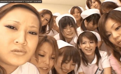 【素人】ナース10人以上と男1人が主観7P以上ハーレムアダルトAVエロタレ用エロ動画♡