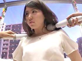 元AKB島崎遥香っぽい美少女ＪＤが新型按摩器体験！性感帯責めされて欲情ｗｗ