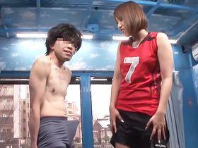 不細工でちびだけど下半身だけは立派！天井に頭がぶつかりそうな長身体育会系美女とエロ対決！ＭＭ号