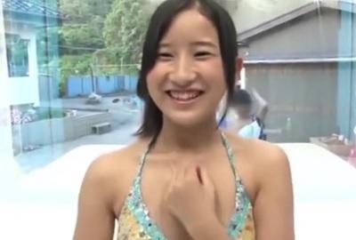 【MM号】激カワなパイパン水着美少女に無許可で中出し！！
