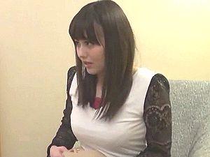 巨乳人妻レイプ凌辱！弱みを握られ脅迫、首輪拘束され強姦！騎乗位バック膣内射精！スレンダー巨乳な清楚パイパン若妻も中出し