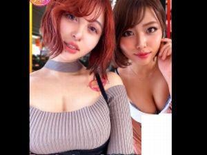 個人撮影！ド淫乱素人☆巨乳な日焼け黒ギャル＆ハーフ美人白ギャル4P乱交セックス！乳首舐めフェラ手コキSEX！痴女エロ動画